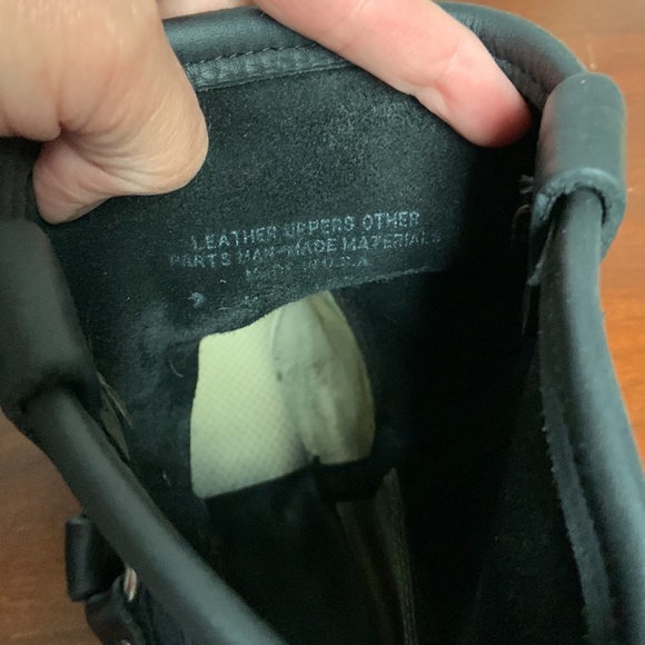 Black Leather Biker Boots - Picture 5 of 7